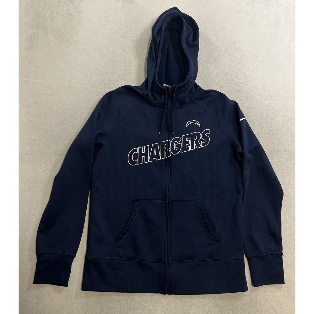 Los Angeles Chargers Nike Therma NFL Performance Hoodie Men's Large Full Zip